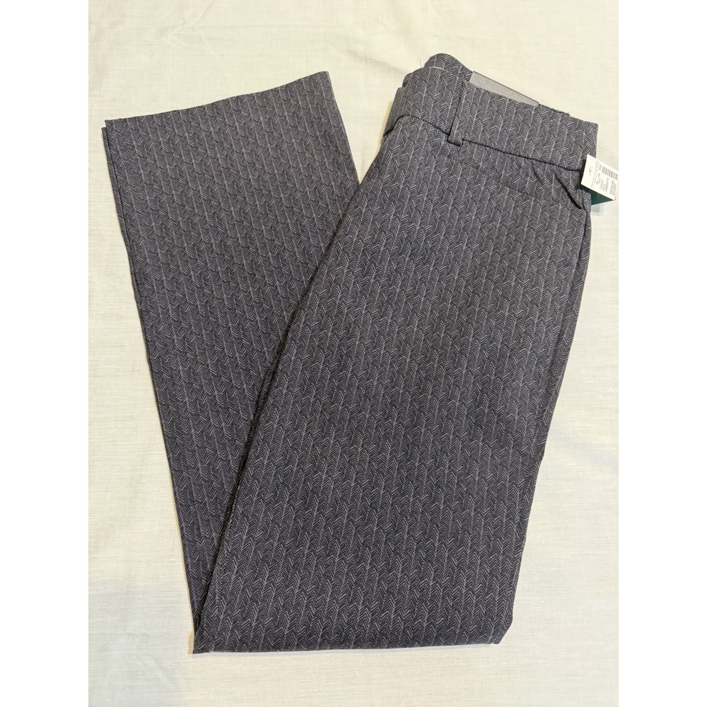 Maurices Womens Black Print Pull On Bootcut Mid Rise Stretch Pants Size M Short
